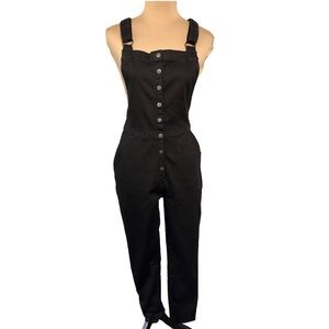 RVCA Black Raw Hem Jumpsuit, Size 26